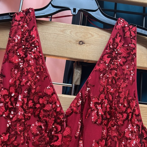 NWT,Alex & Eve from Alex evenings Sequin Floral Sheath Dress
,red - Picture 13 of 17